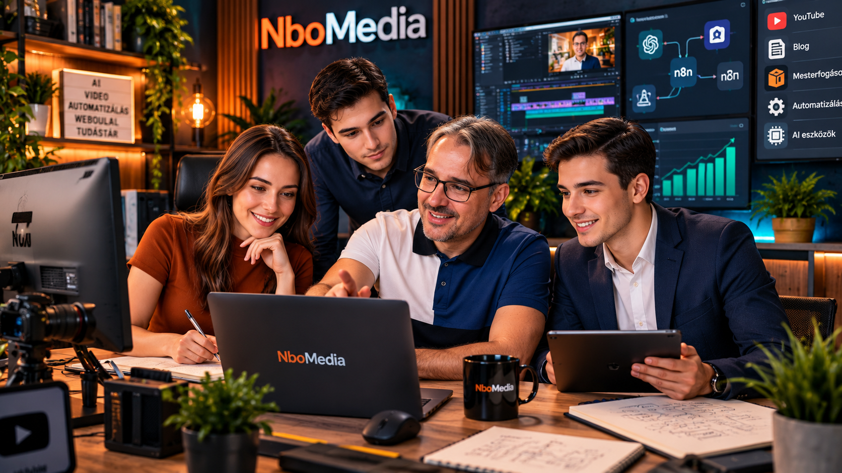 Együtt az NboMedia kreatív stúdiójában