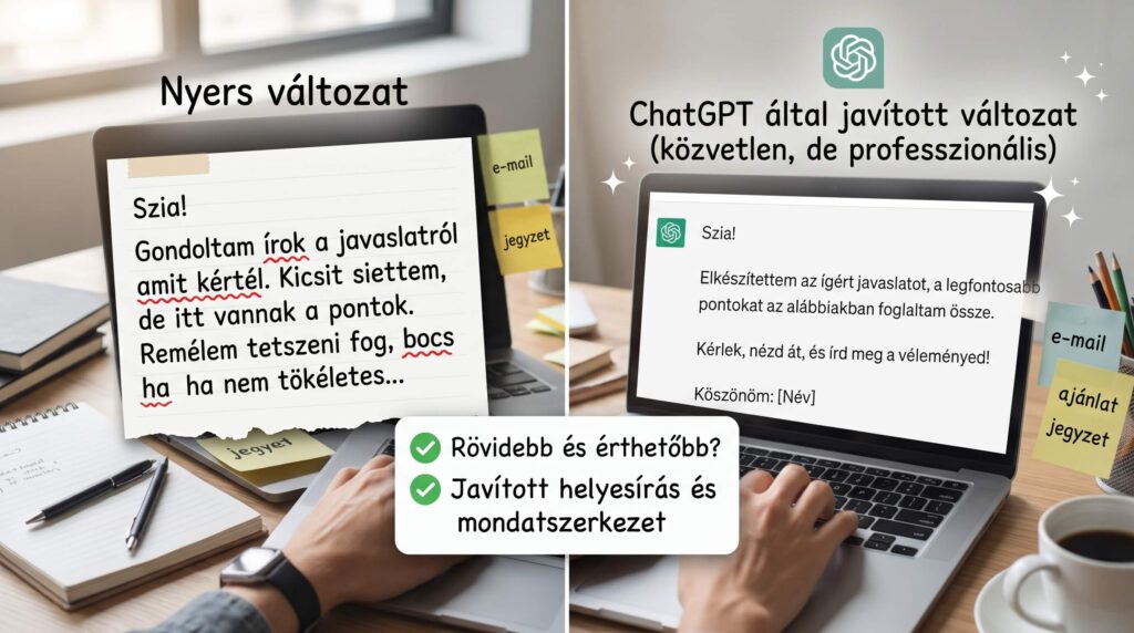 ChatGPT a munkában szövegírás és átfogalmazás