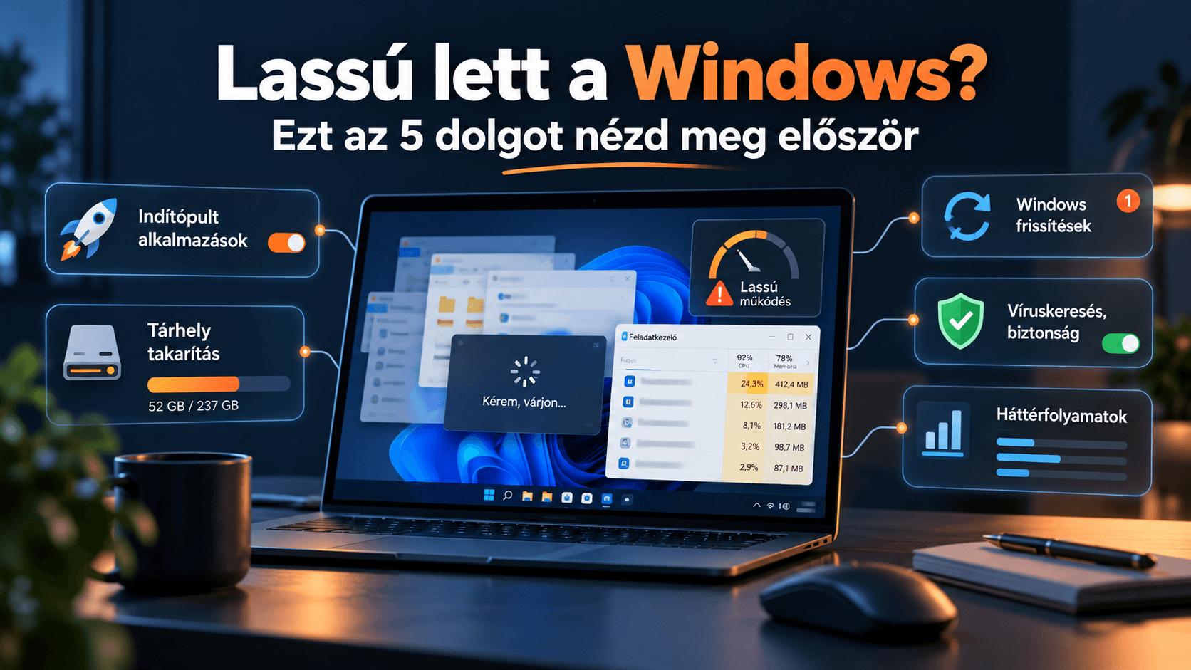 Lassú lett a Windows? Ezt az 5 dolgot nézd meg először